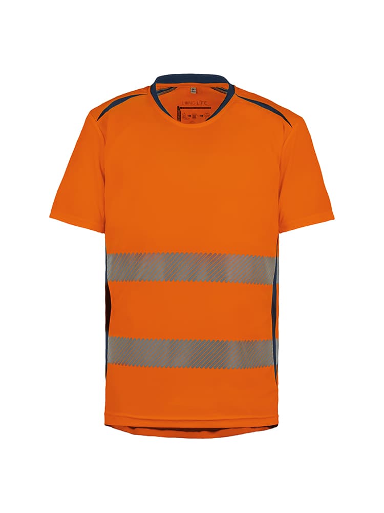 T-shirt manches courtes HV recyclé, orange, taille XXL - 1