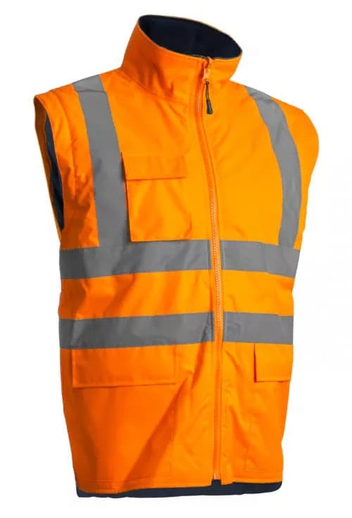 Parka 4 en 1 orange fluo/marine Coverguard, taille S - 3