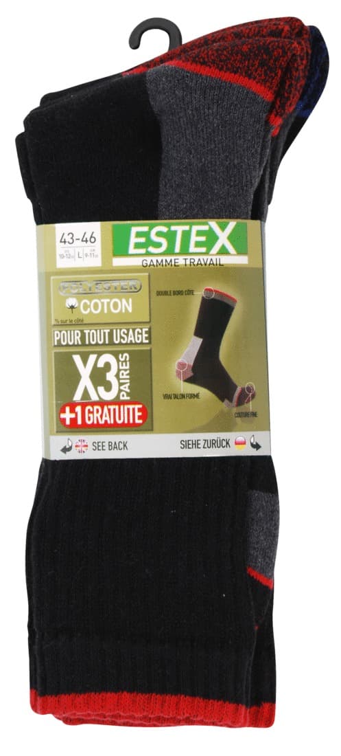 Lot de 3 paires de chaussettes + 1 gratuite - 1