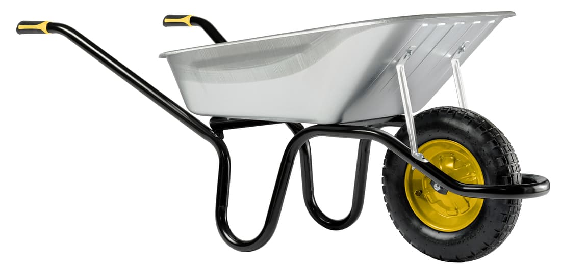 Brouette Aktiv Excellium 100 L, galva, roue gonflée - 1