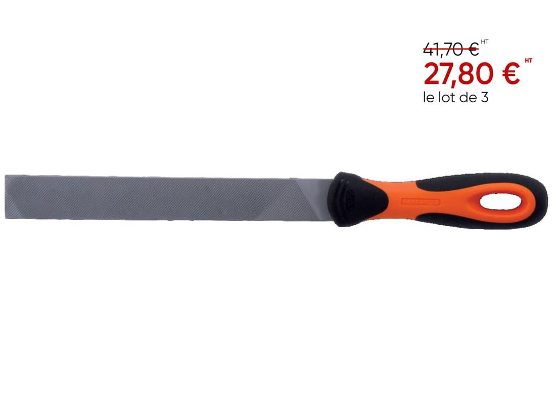 2 + 1 gratuit /Lime plate, Bahco, 25 cm - 1