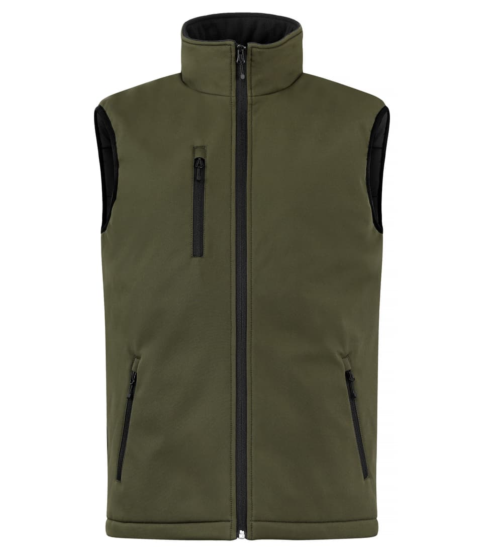 Softshell sans manches kaki, taille 4XL - 1
