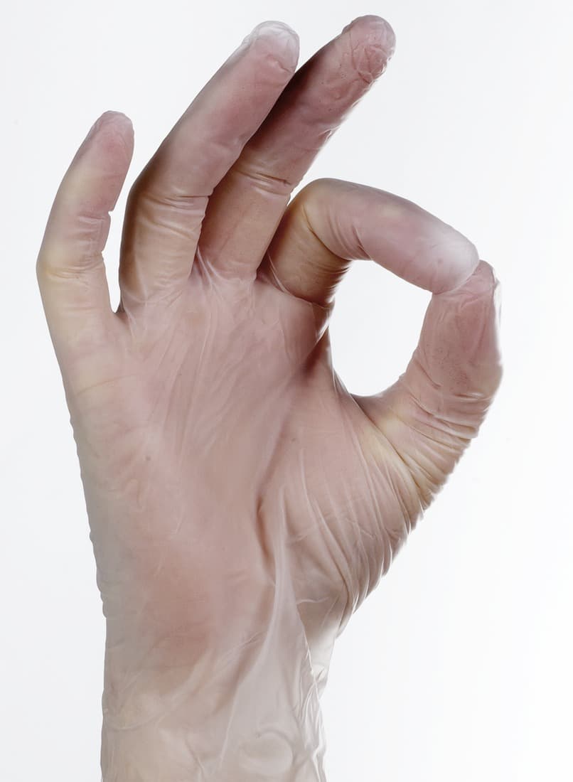 Gants jetables PVC, taille 7 - 2
