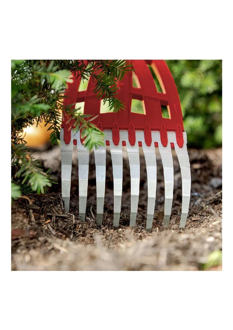 Balai à gazon 8 dents métal - 1