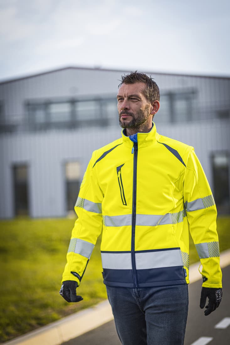 Softshell HV recyclée, jaune, taille XXXL - 2