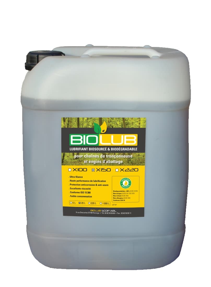 Huile de chaîne biologique, 20 L - 2