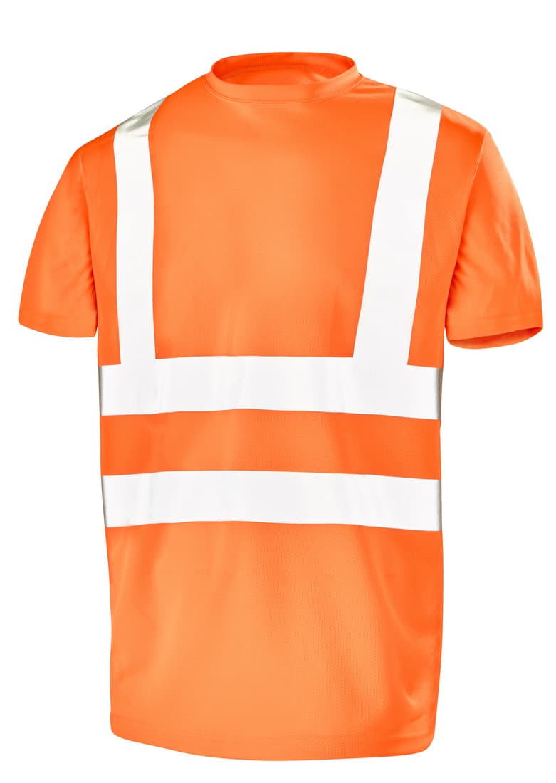 T-shirt haute visibilité femme orange, Cepovett, Taille XL - 1