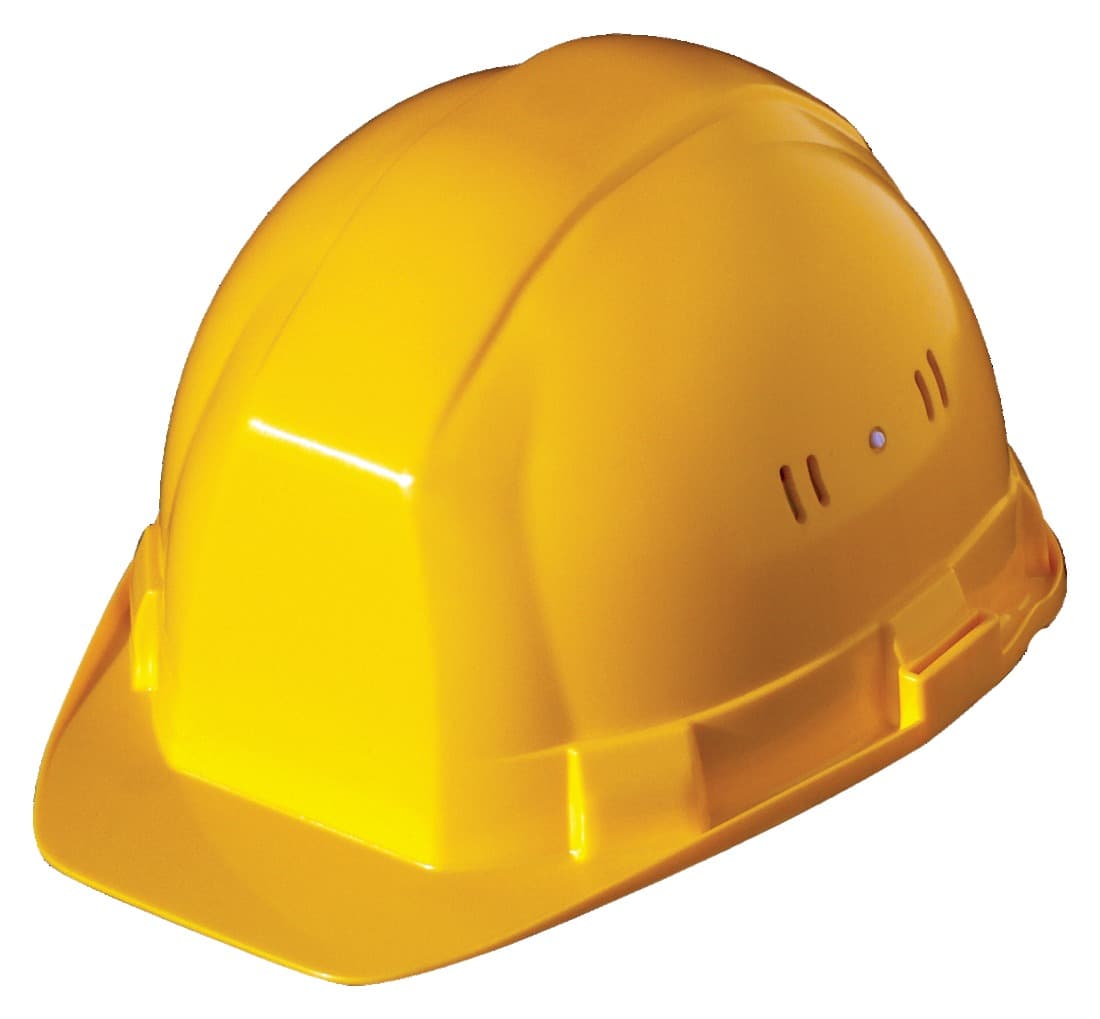 Casque de chantier PVC jaune - 1
