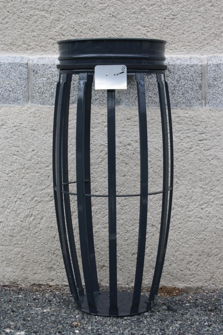 Poubelle Vigipirate Anti-vent, Guery, Fixation au sol. Dimensions (LxlxH): 42 x 40 x 91,8 cm, Poids: 8,5 kg - 2