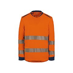 T-shirt manches longues HV recyclé, orange, taille M